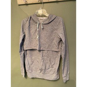 Latched Mama Light Gray Nursing Hoodie, sz L